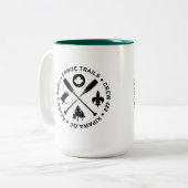 Koffie mok met Kano Trails Crossed Paddles (Voorkant links)