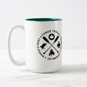 Koffie mok met Kano Trails Crossed Paddles