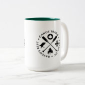 Koffie mok met Kano Trails Crossed Paddles (Voorkant rechts)