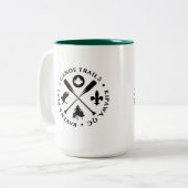 Koffie mok met Kano Trails Crossed Paddles (Voorkant links)