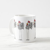 Koffie-mok met leuke kippen rond. koffiemok (Voorkant links)
