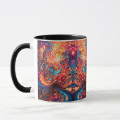 Koffie Mok met Levendige Abstract Design (Links)
