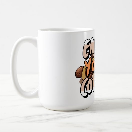 Koffie Mok met Logo 'Geniet van je koffie' (Links)