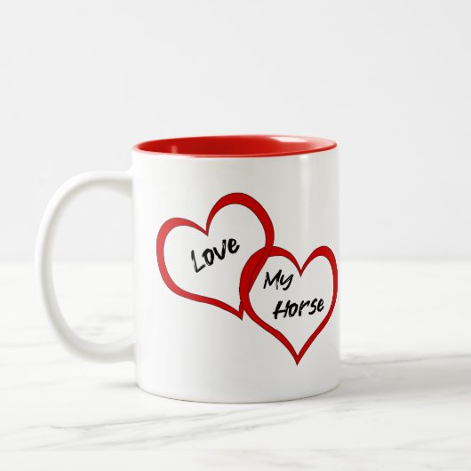 Koffie Mok met Love My Horse Design (Links)