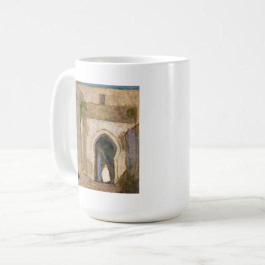 Koffie Mok met Marokkaans traditioneel design (Voorkant links)