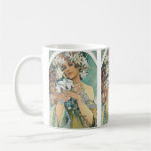 Koffie mok met Mucha design (Links)