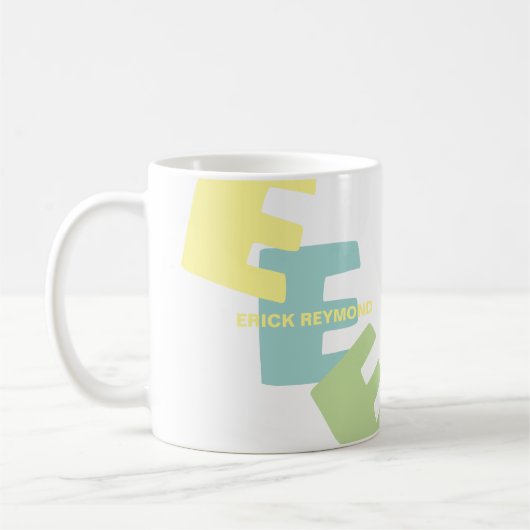 Koffie Mok met Naam & Over-sized Initialen (Links)