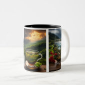 Koffie Mok met Natural Green Tea Glass Design (Voorkant rechts)