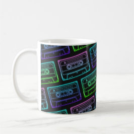 Koffie Mok met Neon Multicolor Cassettepatroon