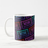Koffie Mok met Neon Multicolor Cassettepatroon (Links)