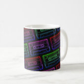 Koffie Mok met Neon Multicolor Cassettepatroon (Voorkant rechts)