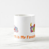 Koffie-mok met patchwerkhuisjes magische mok (Center)