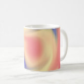 Koffie-mok met perzikkleurig, geel en blauw koffiemok (Voorkant rechts)