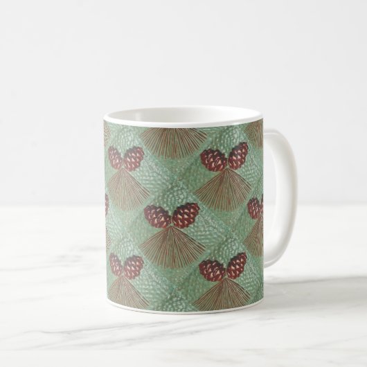 Koffie Mok met Pinecone Design (Voorkant rechts)