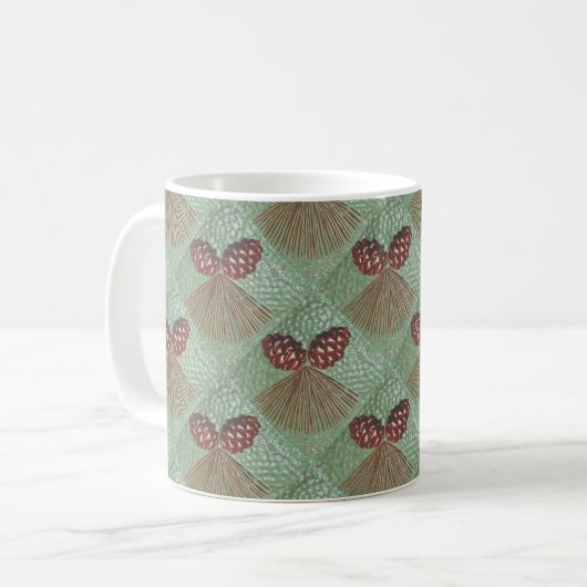 Koffie Mok met Pinecone Design (Voorkant links)