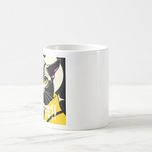 Koffie mok met poes in een gewaad (Center)