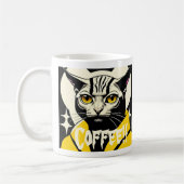 Koffie mok met poes in een gewaad (Links)