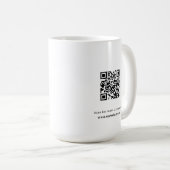 Koffie Mok met QR code (Voorkant rechts)