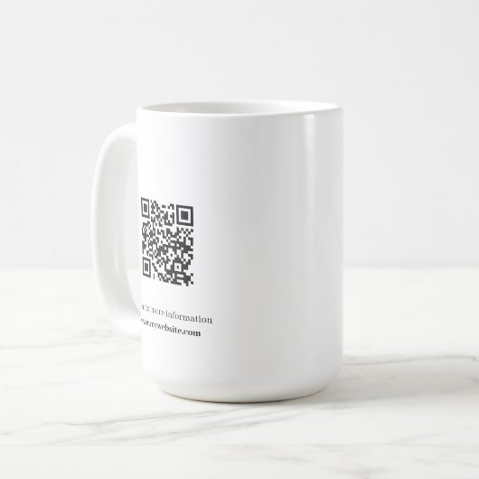 Koffie Mok met QR code (Voorkant links)