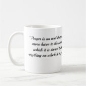 Koffie mok met quote over boosheid door Mark Twain (Links)