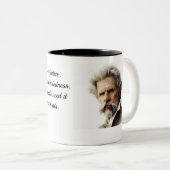 Koffie Mok met quote over reizen door Mark Twain (Voorkant rechts)