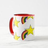 Koffie-Mok met regenbogen en gele sterren Mok (Voorkant links)