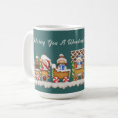 Koffie Mok met Schattigee peperkoek trein (Voorkant links)