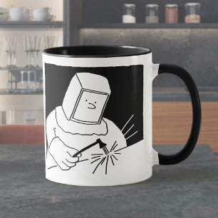 Koffie Mok met Steel Worker Welding Blacksmith