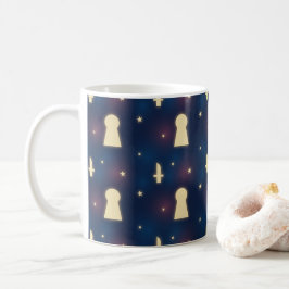 Koffie Mok met Sterrennacht Knife Keyhole Pattern