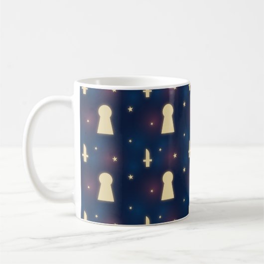 Koffie Mok met Sterrennacht Knife Keyhole Pattern (Links)