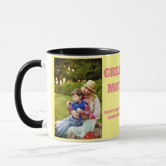 Koffie-Mok met tekst en foto voor Moederdag Mok (Links)