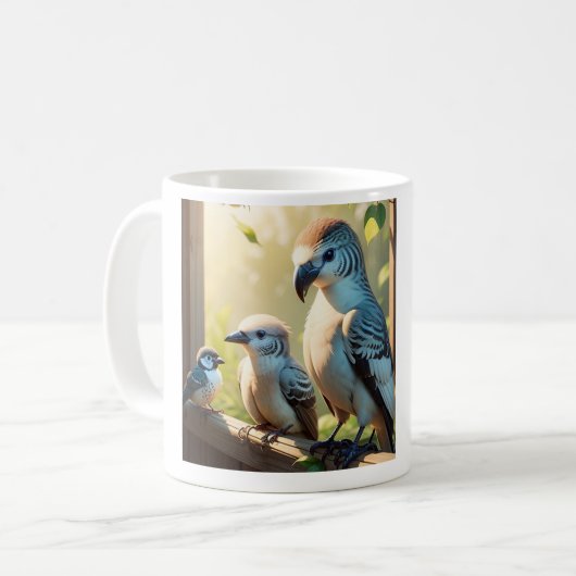 Koffie Mok met Vogels (Voorkant links)