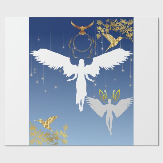 Koffie mok: Mooie en gracieuze engelen Cadeaupapier (Vlak)