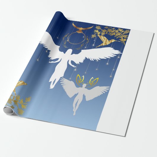 Koffie mok: Mooie en gracieuze engelen Cadeaupapier (Uitgerold)