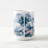 Koffie Mok - Mooie zwanen in rustig water (Center)