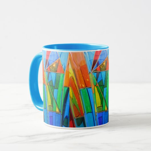 Koffie-Mok-Murano Glass Oranje Mok (Voorkant links)