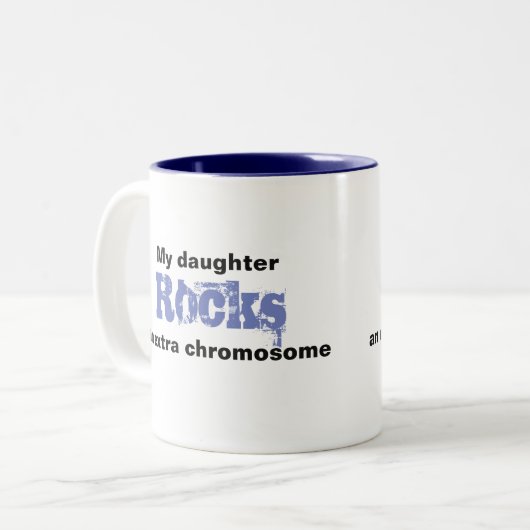 Koffie mok "My daughter rocks an extra" (Voorkant links)