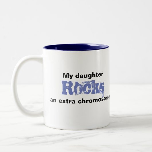 Koffie mok "My daughter rocks an extra" (Links)
