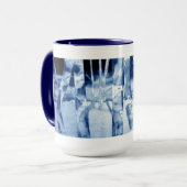 Koffie-Mok: Oorspronkelijke zijdeschildering door Mok (Voorkant links)