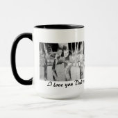 Koffie-Mok: Oorspronkelijke zijdeschildering door Mok (Links)