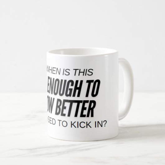 Koffie Mok - oud genoeg (Voorkant rechts)