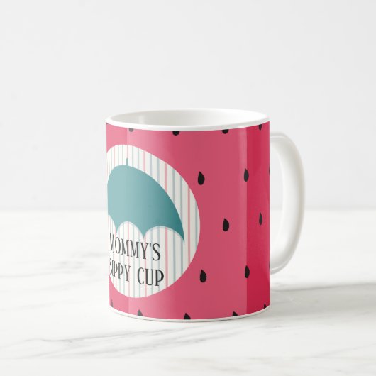 Koffie mok "Paraplu Watermeloen" Mama's Sippy Cup (Voorkant rechts)
