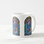 Koffie mok Peace-on-Earth glas in lood (Voorkant rechts)