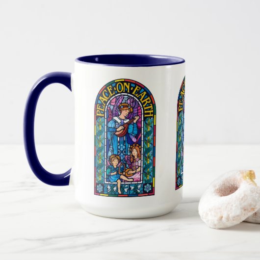 Koffie mok Peace-on-Earth Pre-Raphaelite Kerstmis (Met donut)