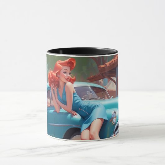 Koffie Mok Pin Up Girl Geweldig CADEAU! (Midden)