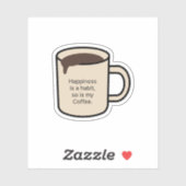 Koffie Mok Quote Sticker (Vel)