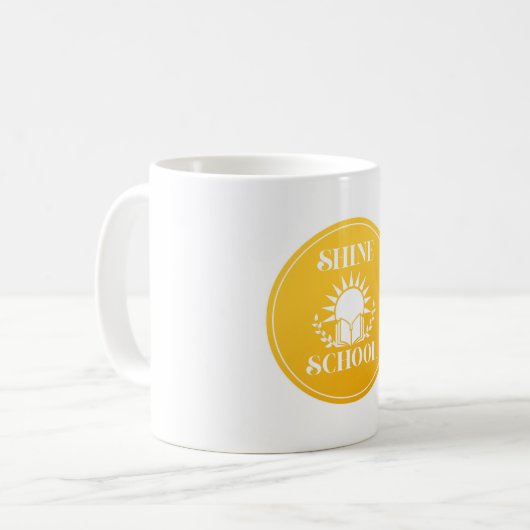 Koffie mok rond logo (Voorkant links)