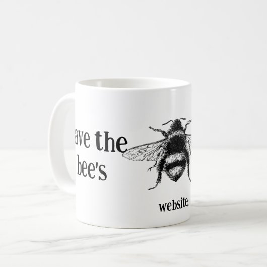 Koffie Mok - Save the bee's (Voorkant links)