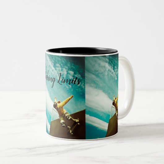 Koffie Mok, Schaats boarding Tweekleurige Koffiemok (Voorkant rechts)