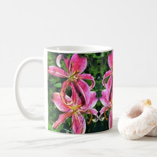 Koffie Mok Stargazer Lilies (Met donut)
